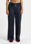 Pantalone a quadri con doppi passanti - GRIGIO MEDIO