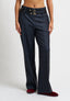 Pantalone a quadri con doppi passanti - GRIGIO MEDIO