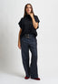 Pantalone a quadri con doppi passanti - GRIGIO MEDIO