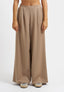 Pantalone in poliviscosa con pince - BEIGE