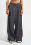 Pantalone in poliviscosa con pince - GRIGIO MEDIO