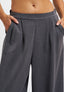 Pantalone in poliviscosa con pince - GRIGIO MEDIO