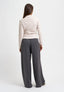 Pantalone in poliviscosa con pince - GRIGIO MEDIO