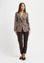 Pantaloni capri in punto milano - MARRONE