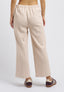 Pantalone in velluto crop - AVORIO