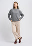 Cropped velvet trousers - IVORY