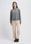 Pantalone in velluto crop - AVORIO