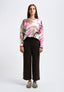 Cropped velvet trousers - BROWN