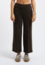 Cropped velvet trousers - BROWN