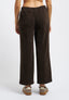 Cropped velvet trousers - BROWN