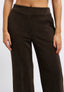 Cropped velvet trousers - BROWN