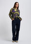 Pantalone in velluto con gamba ampia - BLU