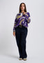 Pantalone in velluto con gamba ampia - BLU