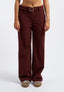 Pantalone in velluto con gamba ampia - BORDEAUX