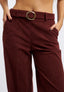 Pantalone in velluto con gamba ampia - BORDEAUX