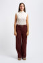Pantalone in velluto con gamba ampia - BORDEAUX