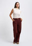 Pantalone in velluto con gamba ampia - BORDEAUX