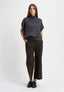 Pantalone in punto milano a quadri - MARRONE