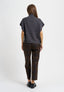 Pantalone in punto milano a quadri - MARRONE
