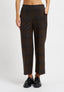 Pantalone in punto milano a quadri - MARRONE