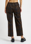 Pantalone in punto milano a quadri - MARRONE