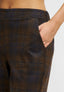 Pantalone in punto milano a quadri - MARRONE