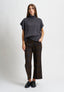 Pantalone in punto milano a quadri - MARRONE