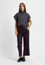 Pantalone in punto milano a quadri - BORDEAUX