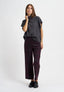 Pantalone in punto milano a quadri - BORDEAUX