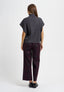 Pantalone in punto milano a quadri - BORDEAUX