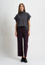 Pantalone in punto milano a quadri - BORDEAUX