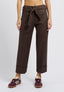 Pantalone punto milano con fusciacca - MARRONE