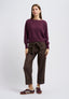 Pantalone punto milano con fusciacca - MARRONE