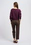 Pantalone punto milano con fusciacca - MARRONE