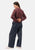 Pantalone palazzo effetto denim