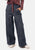 Pantalone palazzo effetto denim