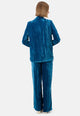 Pantalone palazzo velluto martellato