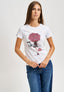 T-shirt stampa ombrello - AVORIO