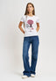 T-shirt stampa ombrello - AVORIO