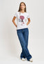 T-shirt stampa ombrello - AVORIO