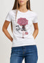T-shirt stampa ombrello - AVORIO