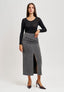 T-shirt girocollo in modal - NERO