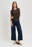 T-shirt girocollo lurex - MARRONE