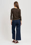 T-shirt girocollo lurex - MARRONE