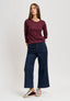 T-shirt girocollo lurex - BORDEAUX