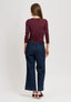 T-shirt girocollo lurex - BORDEAUX