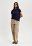T-shirt girocollo basica - BLU