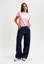 T-shirt girocollo basica - ROSA