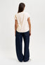 T-shirt girocollo basica - CREMA