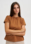 T-shirt girocollo basica - TABACCO
